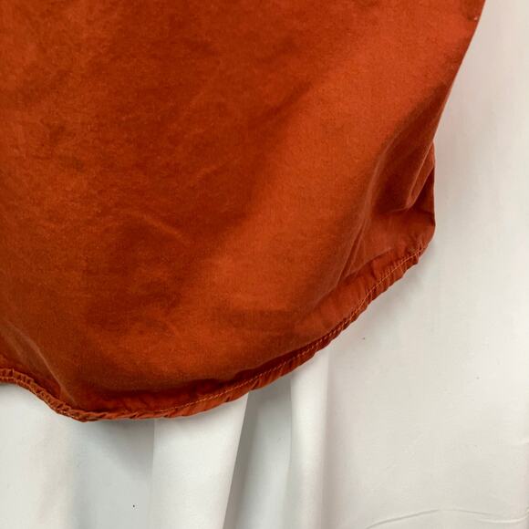 Harley Davidson Men's Holdout Shirt Large Orange Logo short sleeve button Up - Picture 11 of 15